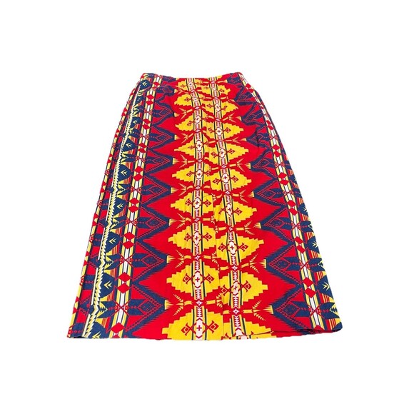Ruff Hewn Geometric Print Cotton Button Wrap Skirt Set Buffalo Nickel  Sz 8/M - Picture 12 of 16